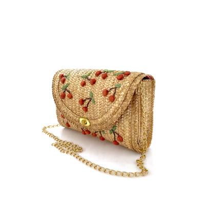 China Newest Design Soft Handmade Women Summer Beach Style Sling Shopping Cross - Body Woven Straw Bag for sale