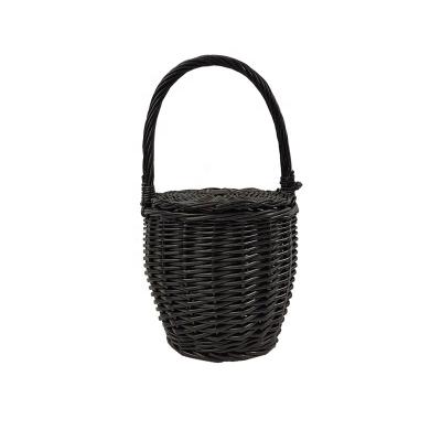 China Wholesale Soft Style Wicker Picnic Storage Basket Fashion Women Shopping Tote Wicker Handbag for sale