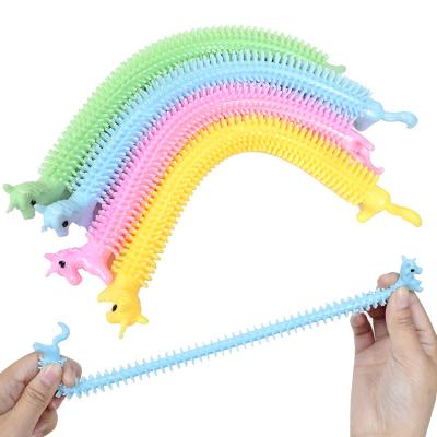 China Unicorn Sensory Resistance Squeeze Pull Noodles Unicorn Stretchy String Toys Build fidgety person toys SNAPSHOT for sale