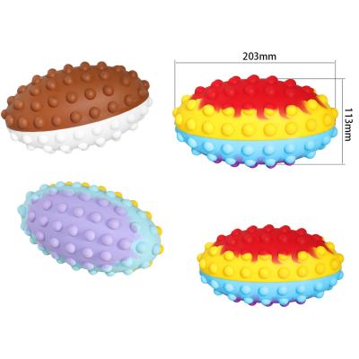 China New Anti-worry Silicone Push Noise Bubble Soccer Ball 3D Strain Balls Wiggle Toys for sale