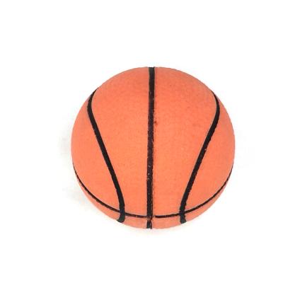 China Toy Hot Sale Natural Rubber 6.0cm Mini Sports Basketball Shaped Foam Bounce Rubber Return Ball Soft Rubber Ball for sale