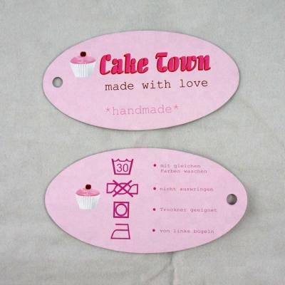 China Recyclable Custom Size Circle Hang Tag Homemade Paper Gift Cake Hang Tags for sale