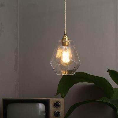 China Modern Dining Room Pendant Lights Bar Glass Aisle Bedroom Living Room Fixtures Pendant Lamp Brass Glass Lighting Drop Shipping for sale