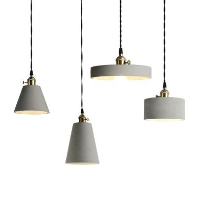 China Modern Cement Pendant Lights Industrial Pendant Lamp for Bar Restaurant Cafe Hang Lamp Modern LED Lighting Fixtures one drop shipping for sale