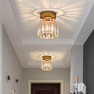 China Surface Mounted Drop Shipping Modern Ceiling Lights Crystal Luxury For Living Room Bedroom Led Ceiling Lamp Stairs Home Decor Lighting Fixture for sale