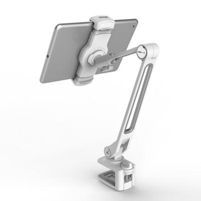 China 360 Degree Rotating Adjustable Clamp Chuck Tablet Holder Phone Holder Clamp Mount Holder for Tablets and Smartphone for sale