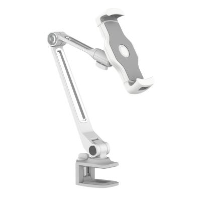 China Adjustable Flexible Adjustable Clamp Chuck Tablet Mobile Phone Stand Phone Holder Clamp Mount Holder For Desk Table for sale