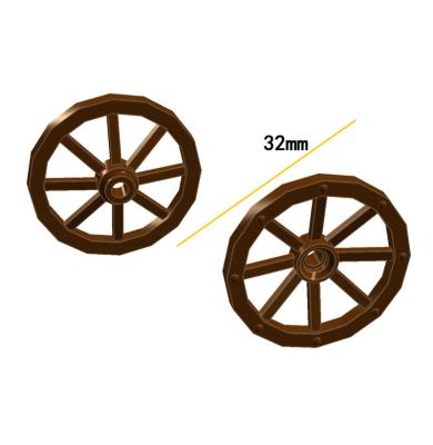 China DIY TOY New Exquisite Cannon Wheel Small Particle Building Block Parts Cart Wheel Building Blocks Decoration for sale