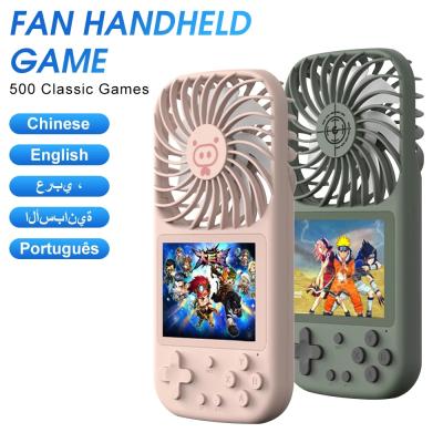 China Game Console New 500 in 1 Retro Mini Personal Games Console Fan Handheld Game Console Color Screen With Fan for sale