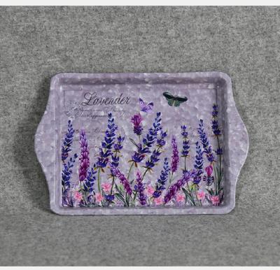 China Cheap Custom Lavender Printed Sundries Sedex BSCI Audit Small Metal Tray for sale