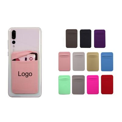 China Fashion 3M ID Credit Card Holder Mobile Phone Stick Sticker On Adhesive Card Wallet Phone Pocket for sale