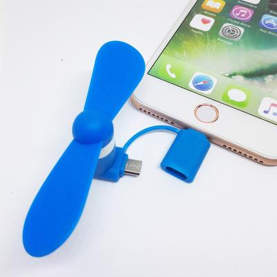 China USB Fan For Iphone Competitive Price 2 In 1 Pin Android IOS Mobile Phone 5 Pin Micro Mini USB Fan for sale