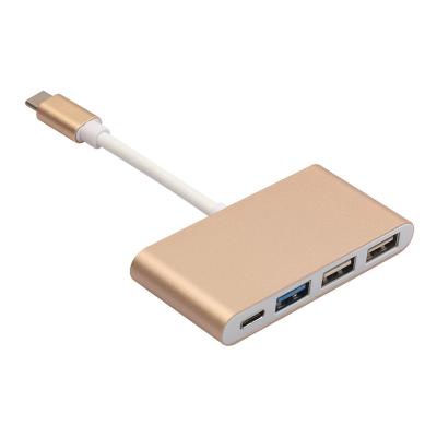 China 5Gbps High Speed ​​Data Transmission USB 3.0 Multiport 4 In 1 Type C Hub For Apple Macbook 15.0*10.0*2.0cm for sale