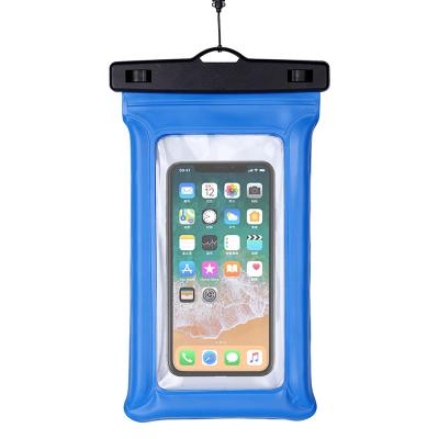 China Water Sports Waterproof Universal 8 Inch IPX8 Waterproof Underwater Phone Floating Bag Case for sale