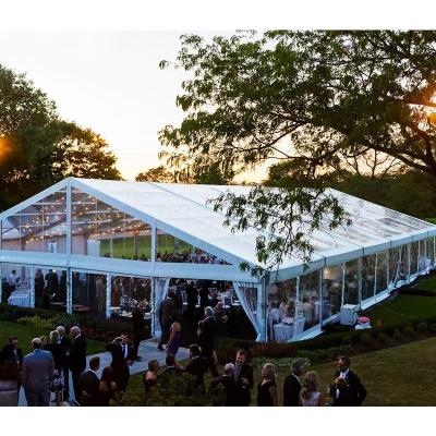 China Waterproof \ Fireproof \ Wind Resistant 2024 High Quality Waterproof PVC Clear Top Aluminium Wedding Party Tent for 500 people for sale