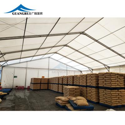 China Waterproof \ Fireproof \ Wind Resistant 30x50m heavy duty big portable PVC warehouse tent structure for industrial storage builders aluminum alloy tent for sale