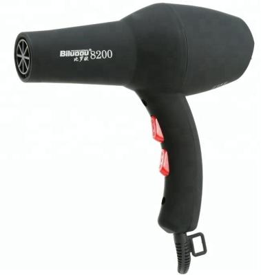 China Professional Hotel AC Hair Dryer With Rubber Finished Household Black Hair Blow Dryers With Factory Price for sale