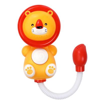 China Eco-Friendly Baby Shower Head,Bath Toys,Children's Fun Shower Head Yellow Electric Lion Bathtub Game Toy Bathroom Gifts For Baby for sale