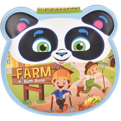 China Eco-friendly Farm Animal Series Panda Shaped Waterproof Round EVA Baby Bath Book for sale