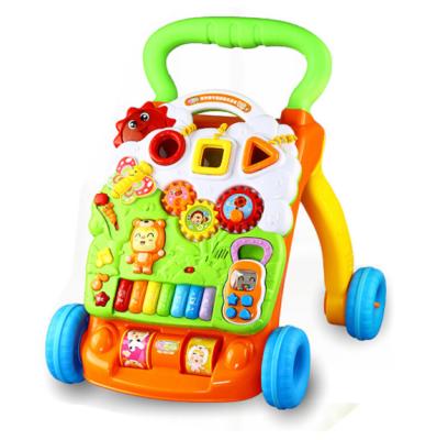 China Eco-friendly multi-functional toddler car baby piano walker musical toy in wholesale for sale