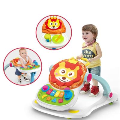 China Indoor Baby Walker 4 in 1 Comfortable Interactive Learning Toy Universal Baby Walker with Music for sale