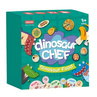 China Amazon Hot Selling Eco-friendly Educational Kids Board Games Dinosaur Chef Food Games For Children for sale