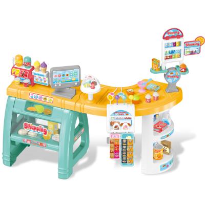 China New Toy Kitchen Play Set Preschool Plastic Pretend Kids Supermarket Kitchen Play Set Toy for sale