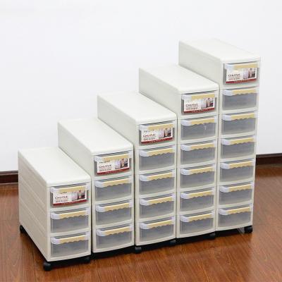 China Stocked Storage Cabinet Bathroom Living Room Drawer Plastic Storage Cabinets for sale