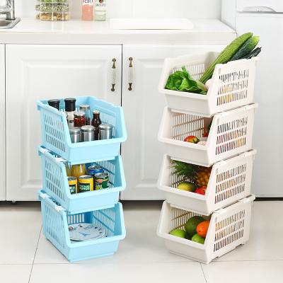 China Kids Multifunctional Cartoon Storage Box Vegetable Storage Rack Plastic Kitchen Stocked for sale