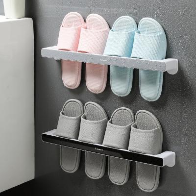 China Factory Stocked OEM Custom Wall Mounted Plastic Bathroom Slipper Holder for sale