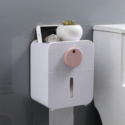 China Hot Sale Wall Mount Convenient Custom Logo Plastic Square Tissues Box For Bathroom for sale