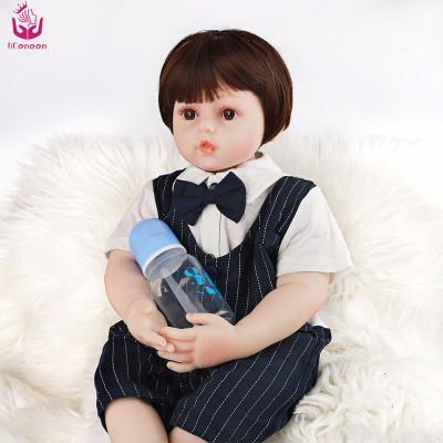 China Custom soft toy UCanaan boy cloth body 24 inch 60cm simulation reborn baby dolls for children for sale