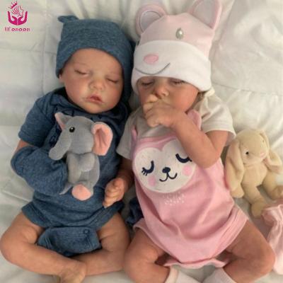 China UCanaan 18 Inch Reborn Baby Doll Active Realistic Girl Body Silicone Twins Boy for sale