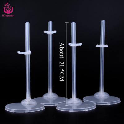 China Doll Accessories UCanaan Doll Accessories Cheap Wholesale Clear Plastic Support Doll Stand 30Cm for sale