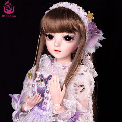 China 18 Joints Body UCanaan Girls Gift Free Shipping Wholesale Princess Fashion 1/3 BJD Doll For Kids Birthday Gifts for sale