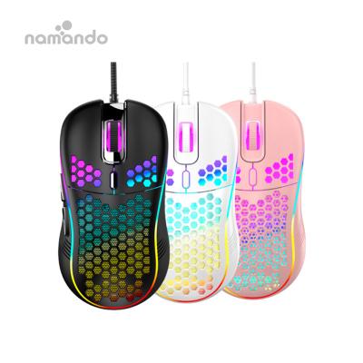 China Game USB Wired Gaming Mouse With Six Adjustable DPI Ergonomic Designs For Desktop Laptop Black RGB Gaming Mouses for sale