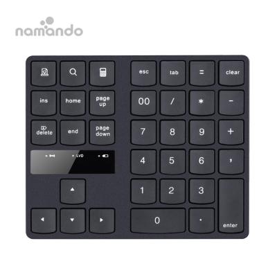 China Brand New Keypad 35 Keys MIni Numpad Blue Tooth Numeric Keypad Support Windows IOS Android Wireless System for sale