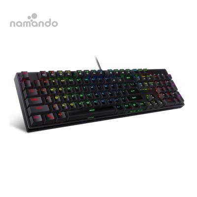 China Game Switch Keyboard RGB Blue Mechanical Russian Keys Backlit Backlit 104 LED Wired Backlit For Gamer PC Desktop for sale