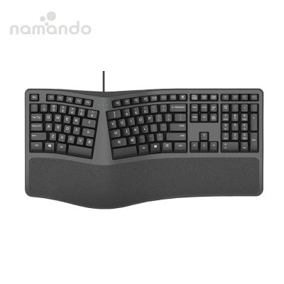 China Plug & Play Ergonomic Split Keyboard Wired USB Ergonomic Design Recommended With RSI Repetitive Strain Injury User for sale