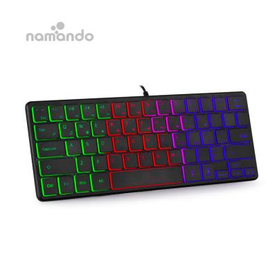 China New Three-Color Gaming Keyboard Plug-and-Play Multi-Function Waterproof Metal Suspension Backlit Keyboard For Wired for sale