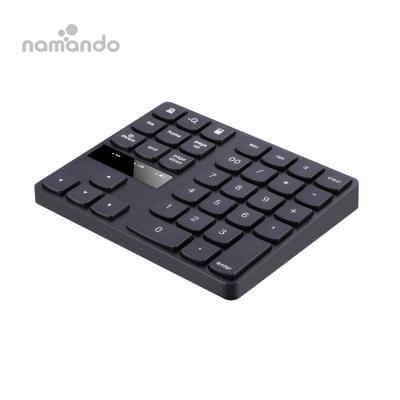 China Wireless 35 Keys 2.4G Number Pad Numpad Rechargeable Wireless Slim External Keyboard for sale