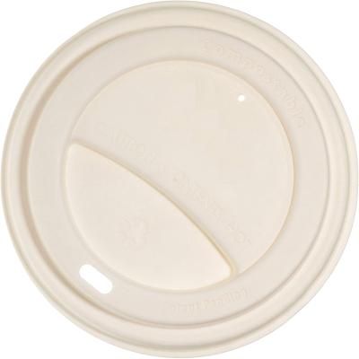 China Disposable Biodegradable Fiber Dome Compostable Biodegradable Lids for Coffee and Tea Cups Sugarcane Bagasse Paper Cups Lids for sale