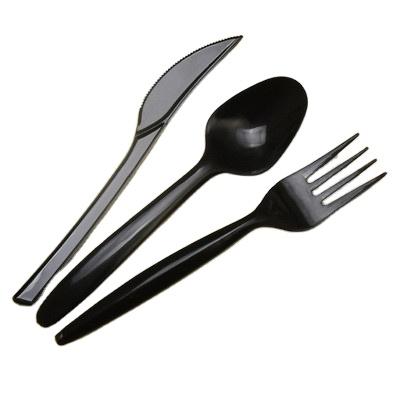 China Spoon OEM PP Flatware Starch Based Biodegradable Disposable Cutlery Sets Plastic Spoon And Fork Plastic Cutlery Set for sale