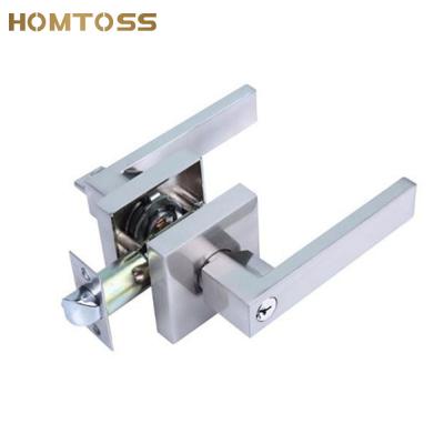 China LLZ01 Tubular Lockset With Square Rosette Lever Lockset Zinc Alloy Tubular Lever for sale