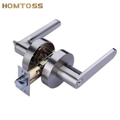 China Modern Single Tubular Lockset LLZ02 With Round Rosette Lever Lockset Zinc Alloy Tubular Lever for sale