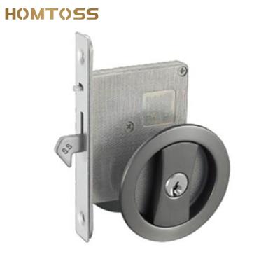 China ET / SDL07-A Entry Round Sliding Door Lock (BK) Privacy / Passage Handle for sale