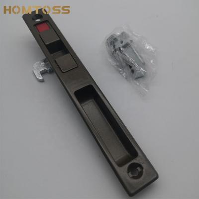 China Single Side Champagne Color SDL10 Sliding Door Lock Window Handle Zinc Alloy Lock for sale