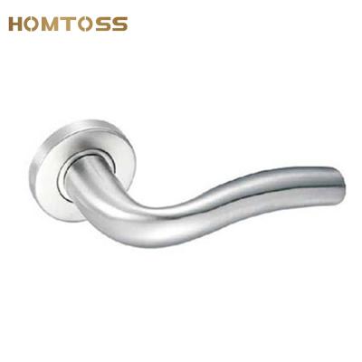 China Modern heavy solid door lock SSLH24 stainless steel lever door handle for sale