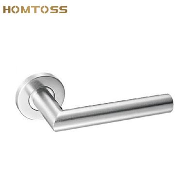 China SSLH44 Modern Hollow Type Stainless Steel Tube Lever Door Lock Handle for sale