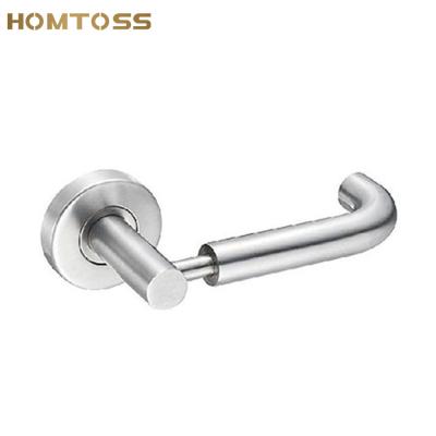 China SSLH48 Modern Hollow Type Stainless Steel Tube Lever Door Lock Handle for sale